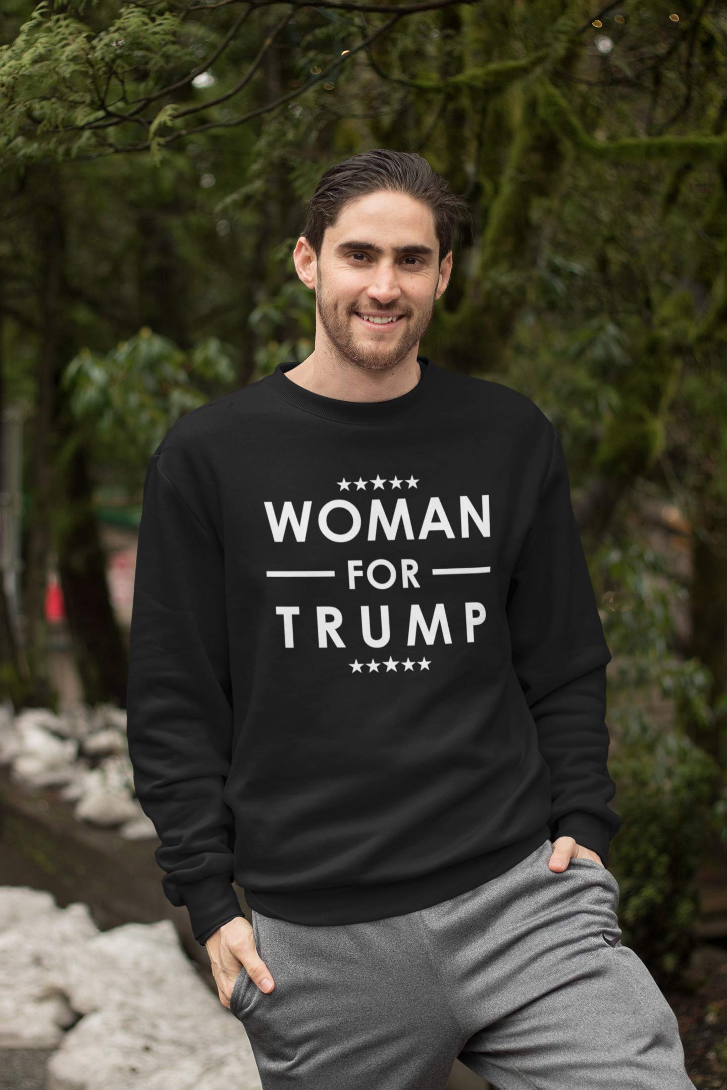 Kropsis Women's Pro-Trump Political Crewneck Sweatshirt - Patriotic Conservative Apparel for Rallies & Election Support