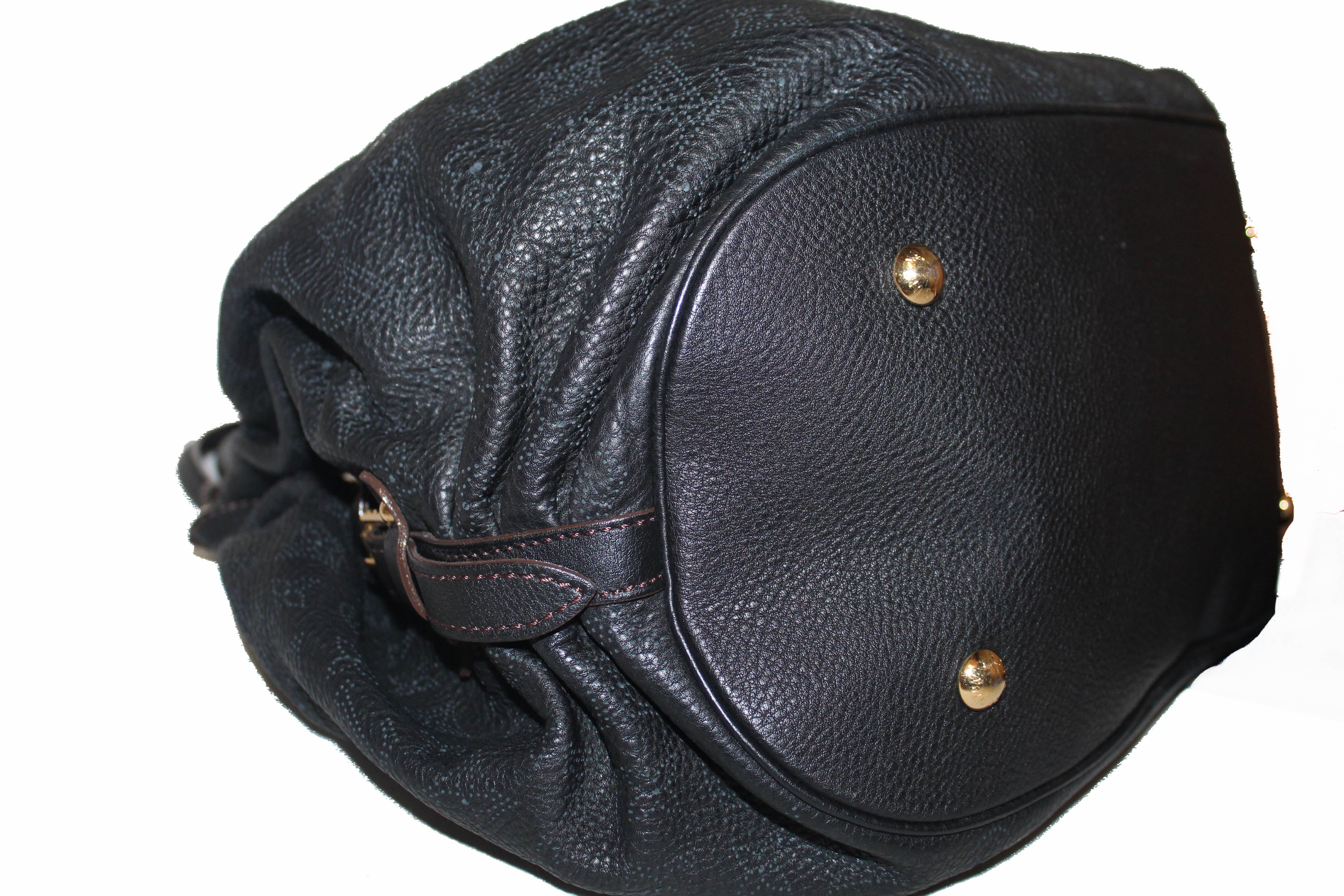 Authentic Louis Vuitton Black Perforated Monogram Mahina Leather XL Crossbody Bag - Luxury Designer Handbag for Women, Perfect for Work, Travel & Evening Events