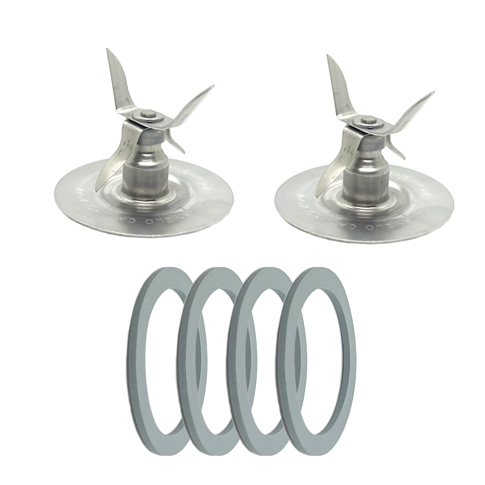 2 Pack Blender Replacement Parts - Ice Crusher Blade with 4 Rubber O-Ring Sealing Gaskets for Oster & Osterizer Blenders | Perfect for Smoothies, Frozen Drinks & Food Prep