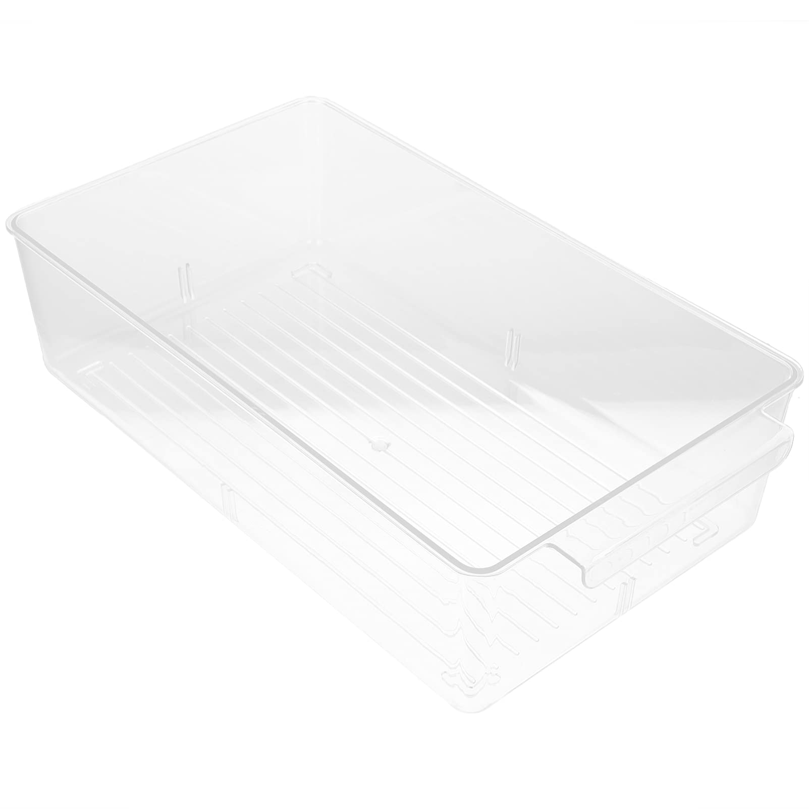 Baluue 1-Piece Plastic Storage Box with Lid - Kitchen Organizer for Drawers, Fridge, Freezer & Shelves - Food Storage Containers for Meat, Drinks & Cooler Organization - Perfect for Pantry, Camping & Meal Prep