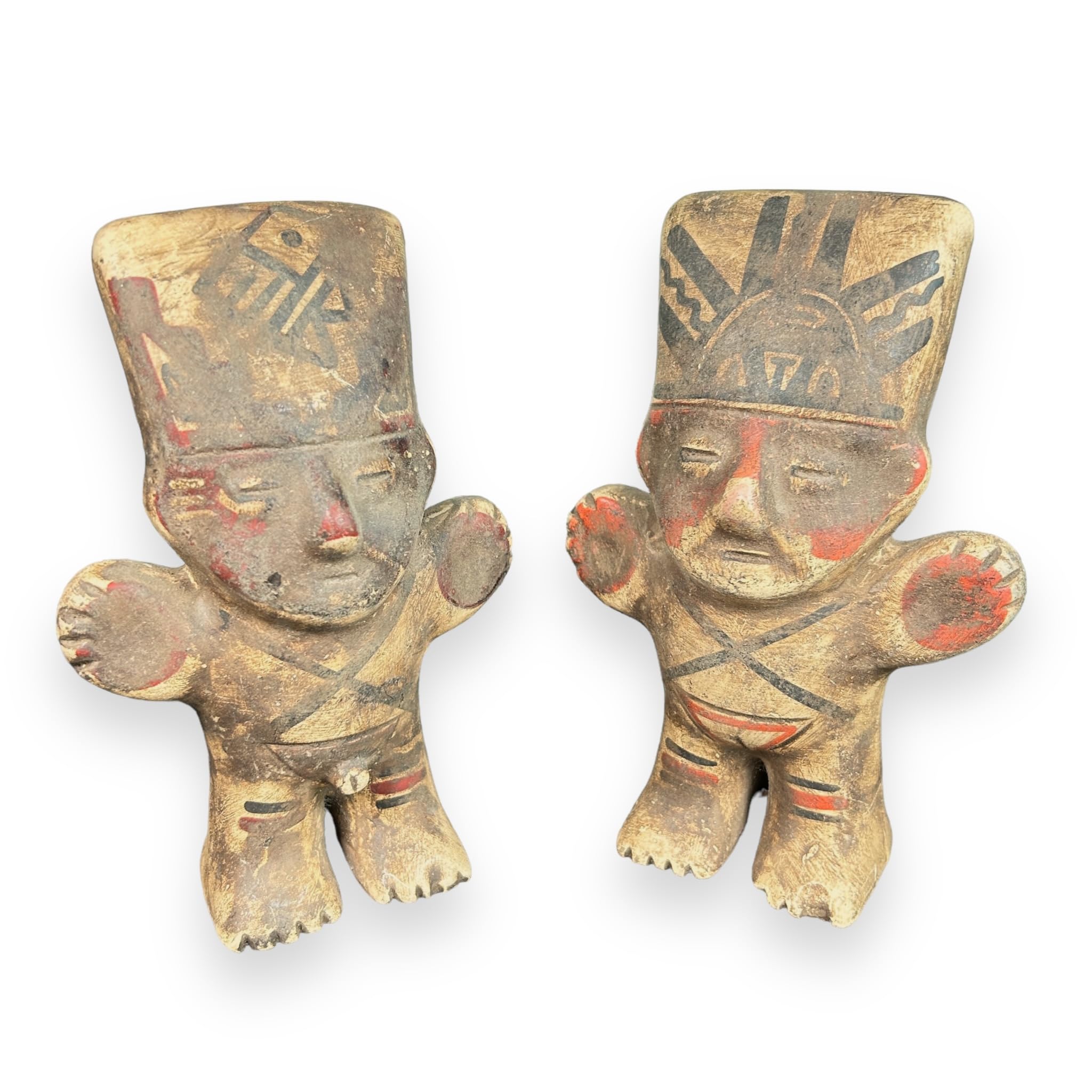 Handmade Ceramic Cuchimilco Figurine - Authentic Pre-Columbian Replica Home Decor - Peruvian Folk Art Craft - Perfect for Boho Living Room, Bookshelf Display & Cultural Gift