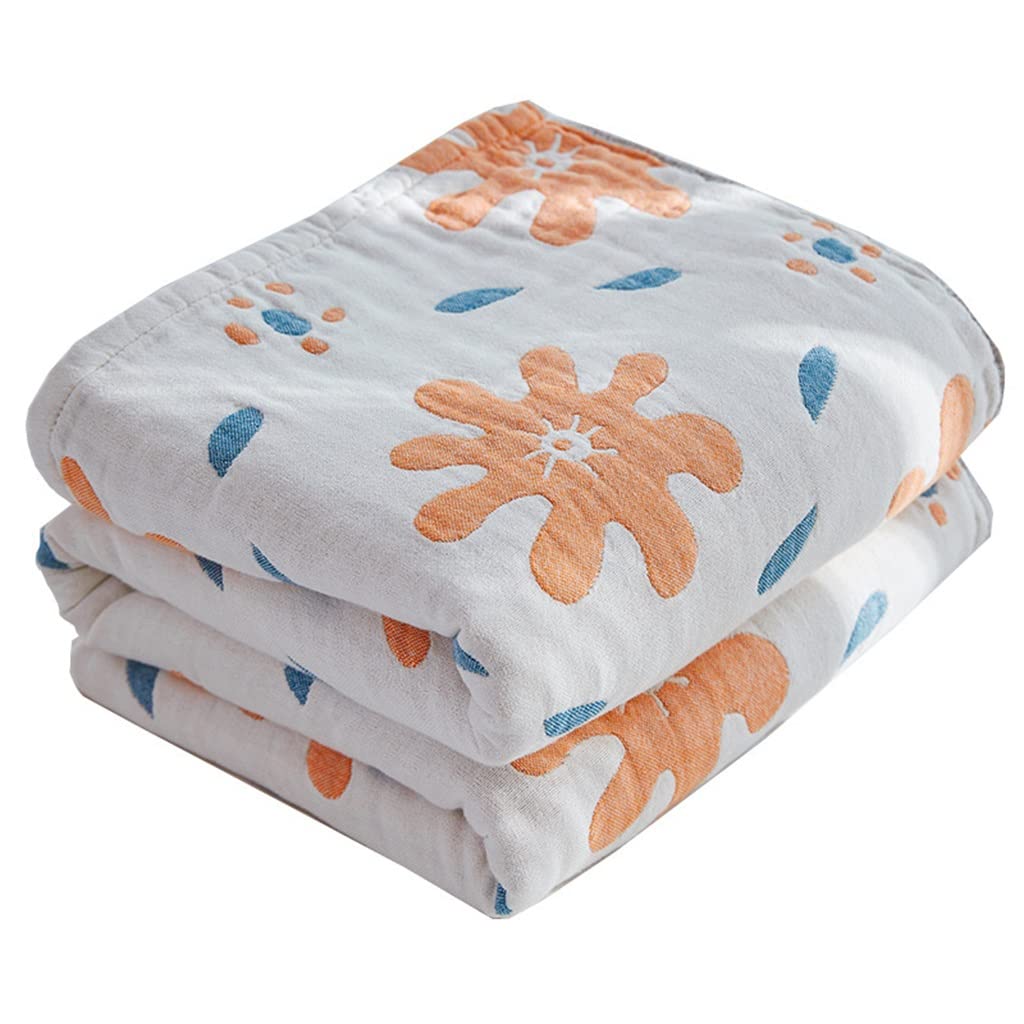 Soft Cotton Yarn Travel & Office Blanket - Lightweight Summer Cooling Air Conditioning Quilt Cover - 200x230cm (Color A) - Perfect for Home, Travel, and Office Use