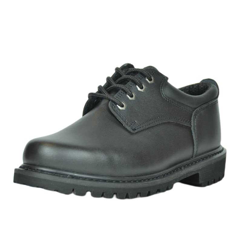 4'' Men's Work Oxford Shoes - Durable Construction Safety Shoes for Work, Black - Ideal for Construction Sites, Warehouse & Outdoor Labor