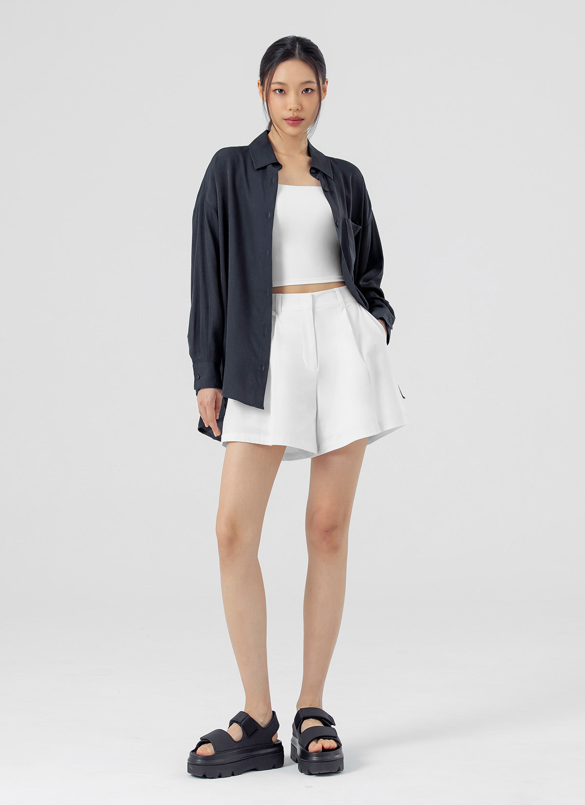 Stylish Drape Loose Fit Shirts for Women - Comfortable Casual & Office Wear - Trendy Oversized Blouse for Everyday Outfits