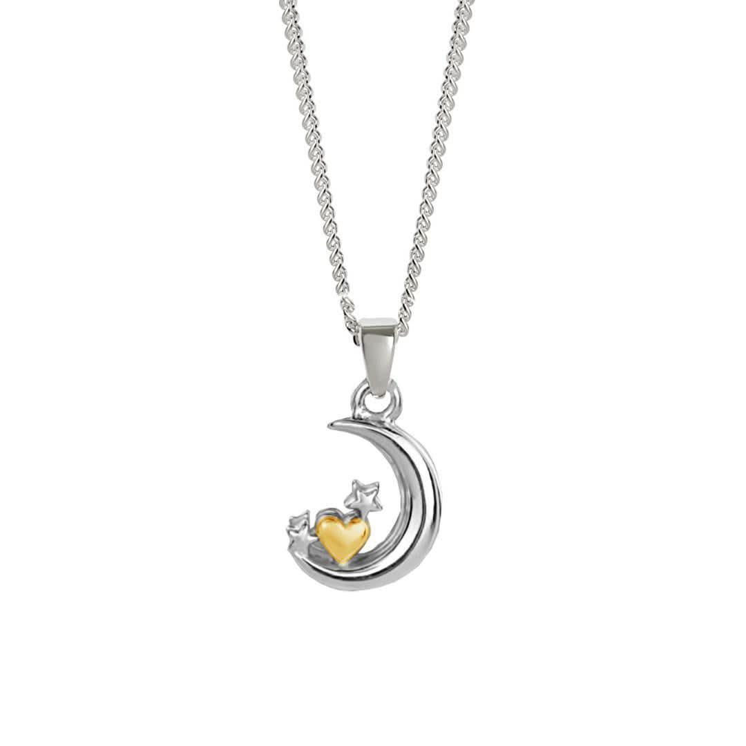 Crescent Moon and Stars Charm Necklace - Elegant Celestial Jewelry for Women - Perfect for Everyday Wear, Gifts & Special Occasions