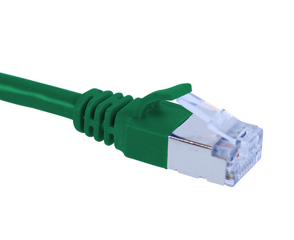 Premium CAT6A Ethernet Patch Cable 20ft - Shielded Snagless Boot, Slim6AS Series, U/FTP RJ45 for High-Speed Internet, Gaming, and Home Office Networking