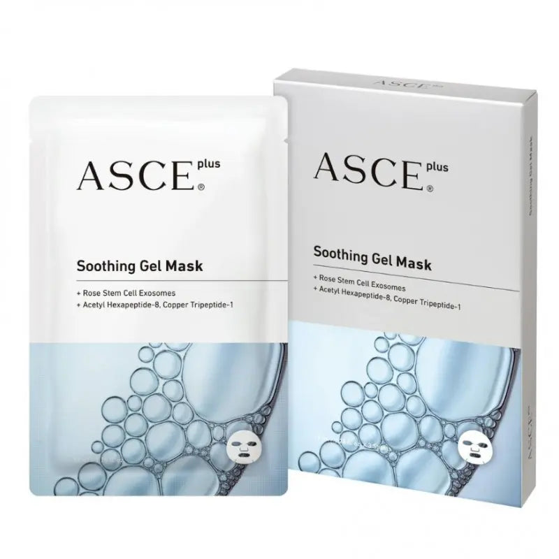 ASCE Plus Soothing Gel Mask 38ml (1.28 fl oz) - 3 Sheet Facial Mask Set for Hydration & Skin Repair | Perfect for Post-Sun Care, Dry Skin Relief & Nighttime Skincare Routine