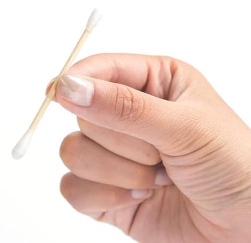 DCELLA Bamboo Cotton Swabs - 300 Double Tip Ear Buds for Cleaning, Makeup & Crafts | Eco-Friendly & Soft Round Cotton Tips | 150 Sticks (Pack of 2) | Perfect for Home, Salon & Travel Use