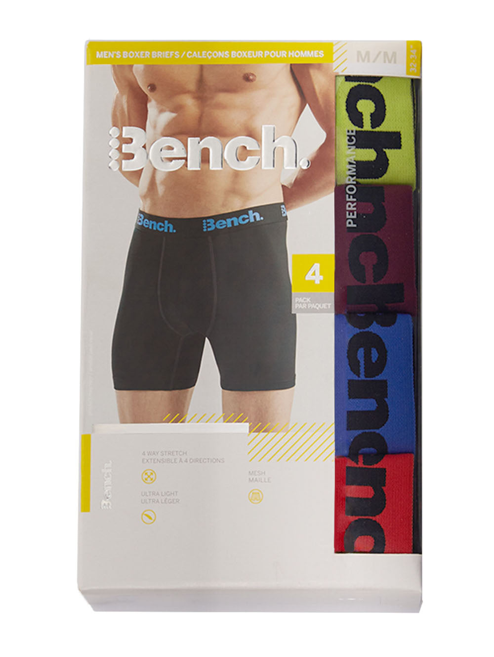 High-Performance Boxer Briefs (4-Pack) - Moisture-Wicking & Breathable Men's Underwear for Workout, Running & Daily Comfort