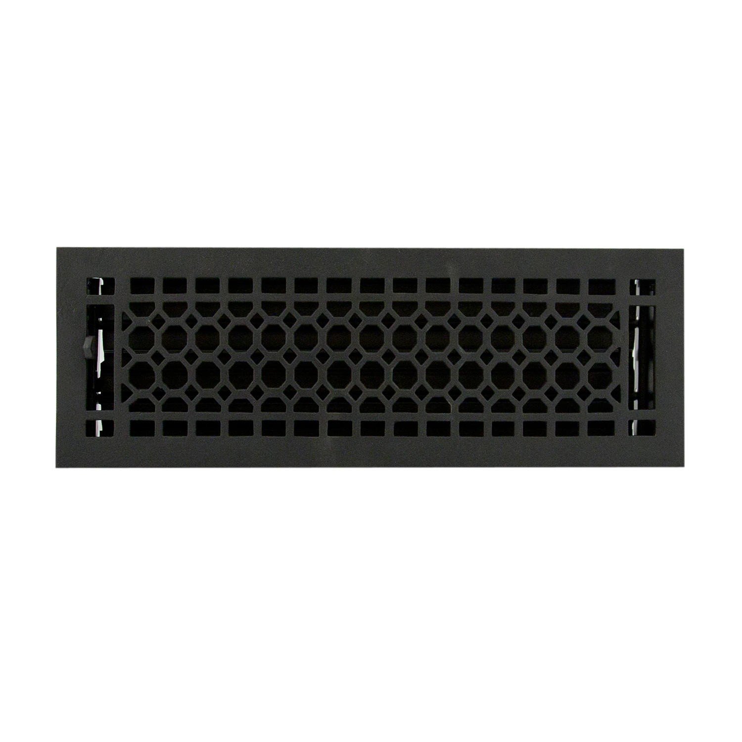 4x14 Inch Cast Iron Floor Register - Honeycomb Design for HVAC Vents | Durable Air Vent Cover for Home, Office & Basement
