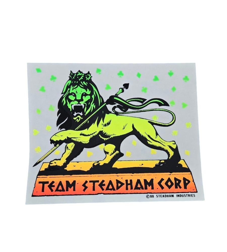 Vintage 80s Steve Steadham Retro Sticker - Clear Vinyl Decal for Laptops, Water Bottles & Skateboards - Perfect for DIY Crafts & Nostalgic Decor