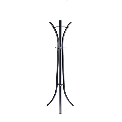 Allora Mid Century Modern Metal Coat Rack in Black - Vintage Entryway Organizer for Hats, Coats & Bags | Perfect for Home, Office & Apartment Decor