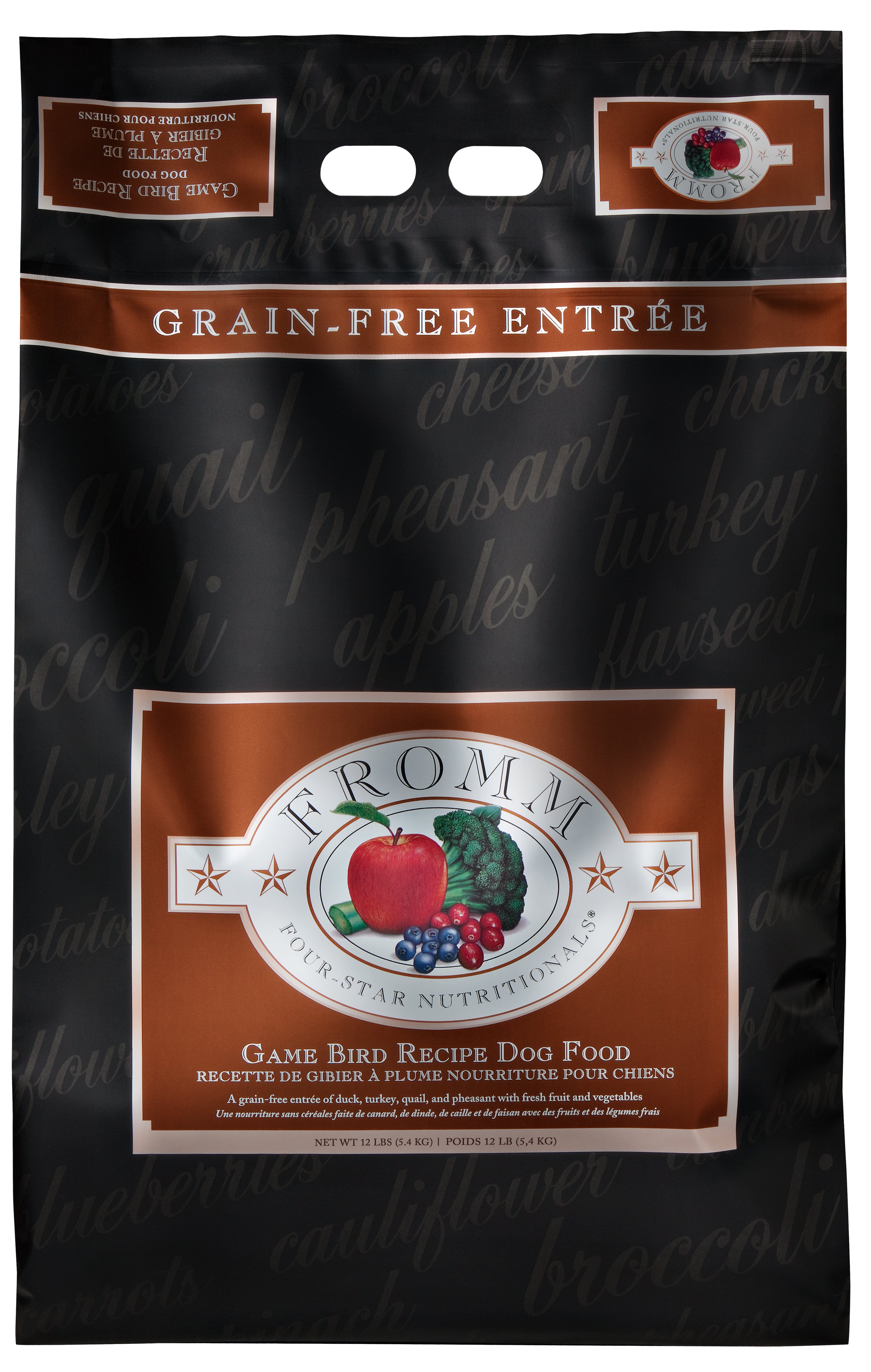 Fromm Four Star Grain Free Dry Dog Food - Game Bird Recipe - High Protein, Natural Ingredients for Adult Dogs - Perfect for Active Pets & Outdoor Adventures