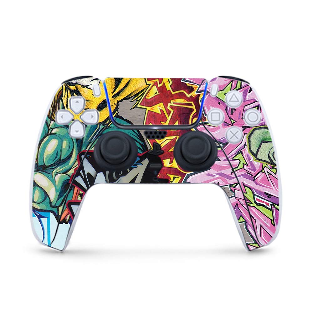 MightySkins PS5 Controller Skin - Graffiti Wild Styles Vinyl Decal Wrap Cover | Protective & Durable Custom Design | Easy to Apply | Made in USA | Perfect for Gaming, Customization & Gift Giving | Great for PS5 Enthusiasts, Birthday Gifts & Gaming Setups | Ideal for Competitive Gaming, Streamer Setups & Personalized Gaming Accessories