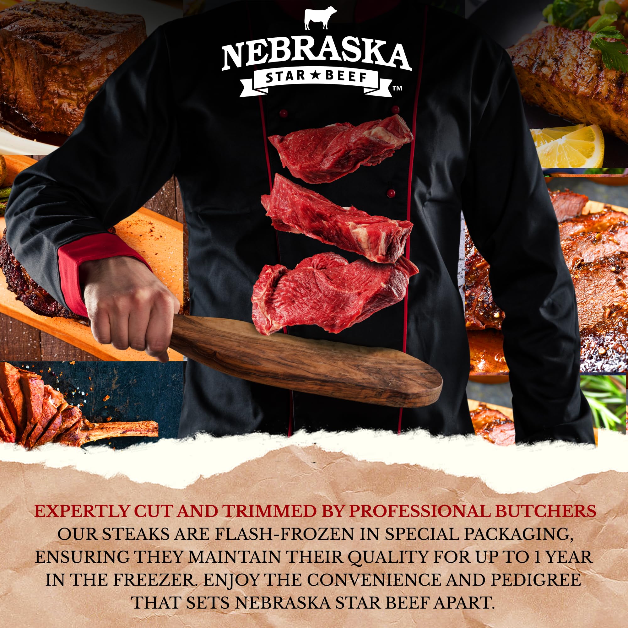 Premium Nebraska Star Angus Steak Sampler Gift Box - USDA Prime Beef Cuts for Grilling, BBQ & Special Occasions - Perfect Steak Gift for Father's Day, Anniversary & Holidays