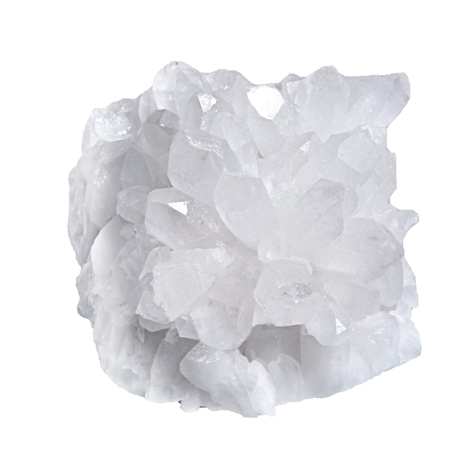 Natural Raw Rock Crystal Geode Cluster Specimen - Healing Stone for Meditation, Office & Home Decor, Mineral Collection Gift for Crystal Lovers | Perfect for Feng Shui, Reiki, Yoga Spaces & Display Shelves