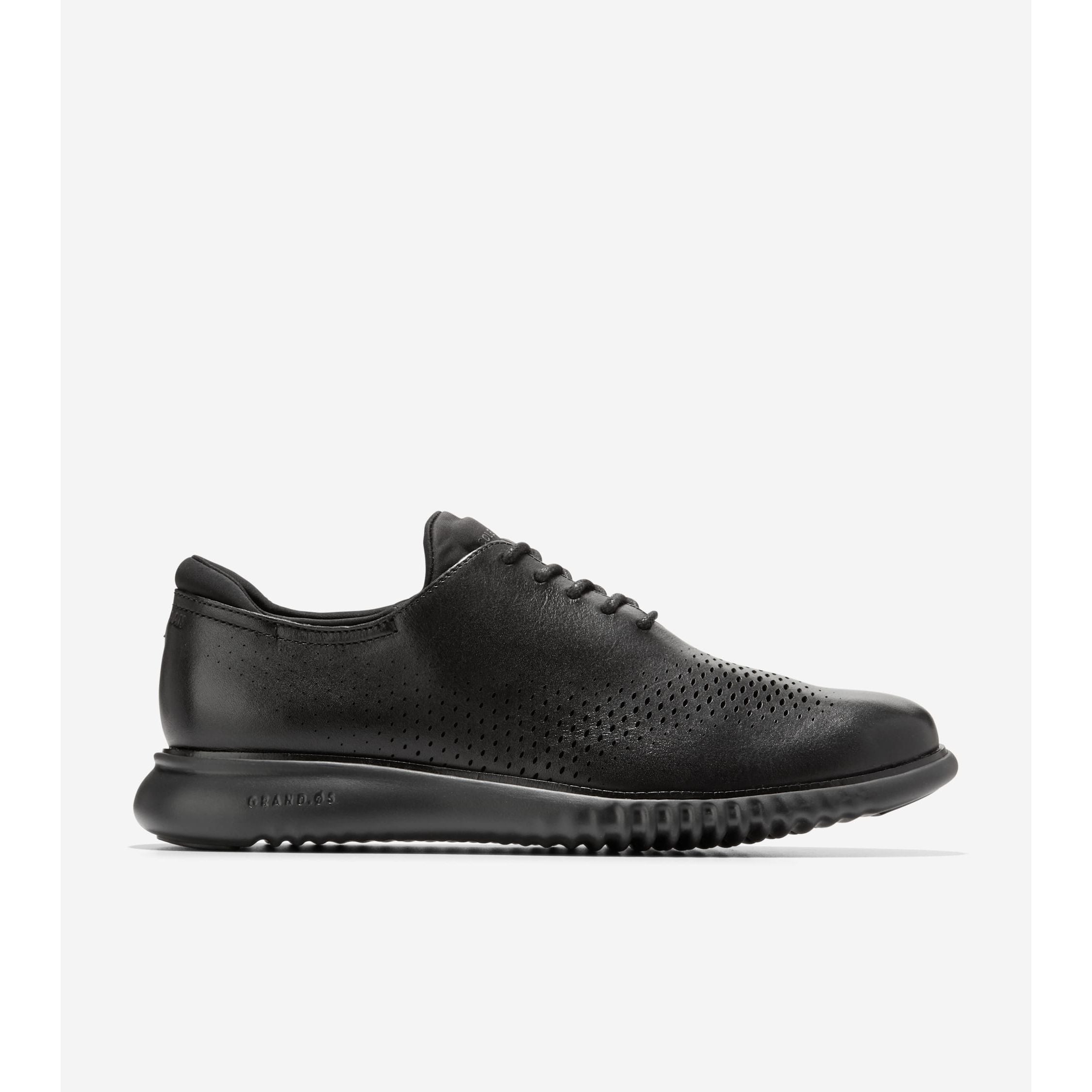 Cole Haan Men's 2.ZERØGRAND Laser Wingtip Oxford Dress Shoes in Black - Lightweight & Comfortable Business Casual Shoes for Office, Wedding & Formal Events