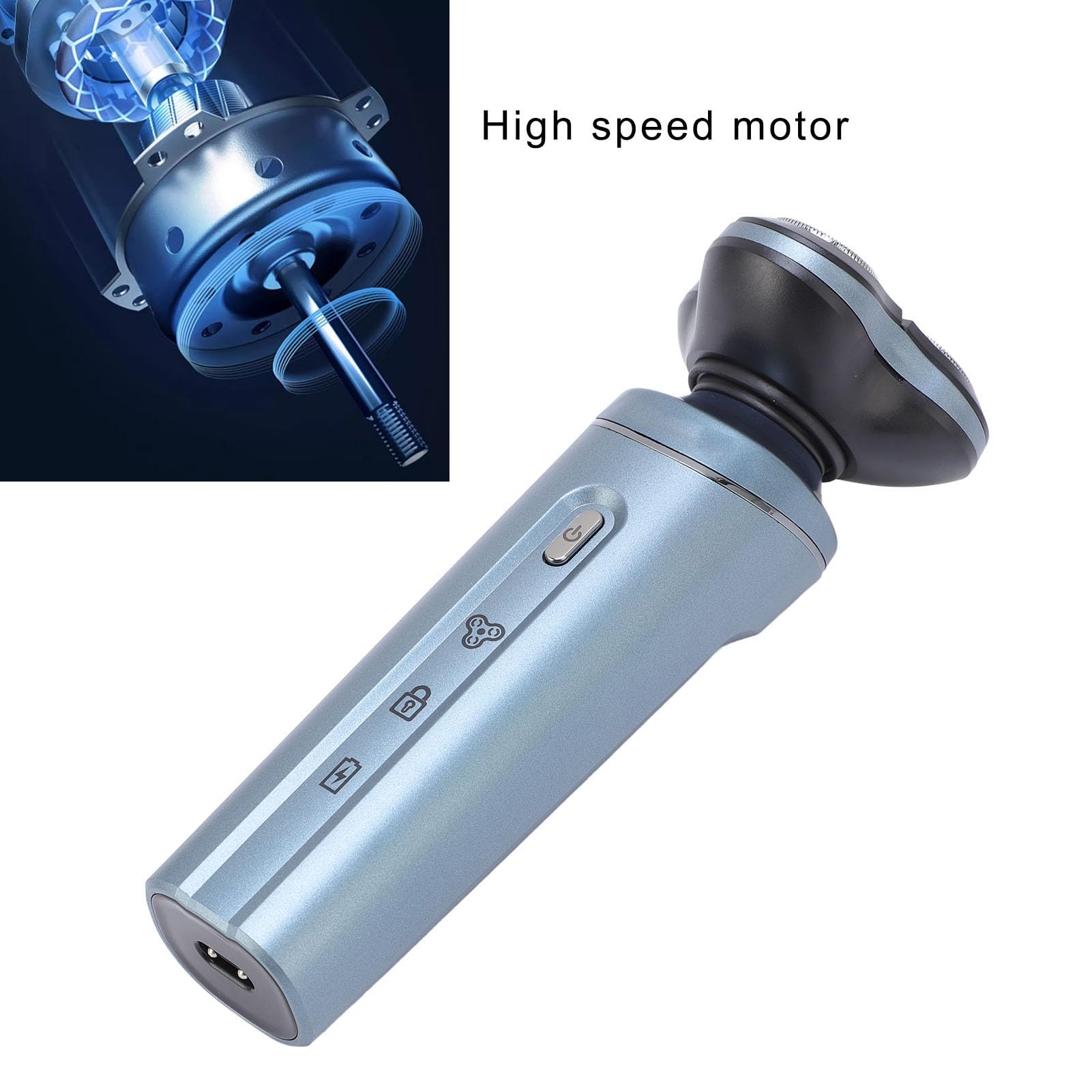 Premium 3-in-1 Electric Shaver for Men - Rechargeable Wet/Dry Bald Head Shaver with Nose & Sideburn Trimmer - Perfect for Travel, Office & Business Trips - Grooming Kit for Home, Gym & On-The-Go Use