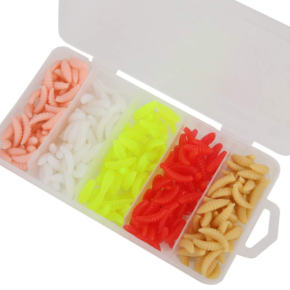250Pcs Bread Bait Fishing Lures - 5 Color Soft Plastic Artificial Baits for Freshwater & Saltwater Fishing - Perfect for Bass, Trout, Catfish - Great Gift for Fishing Enthusiasts & Kids - Ideal for Lake, River, Ocean & Ice Fishing Adventures