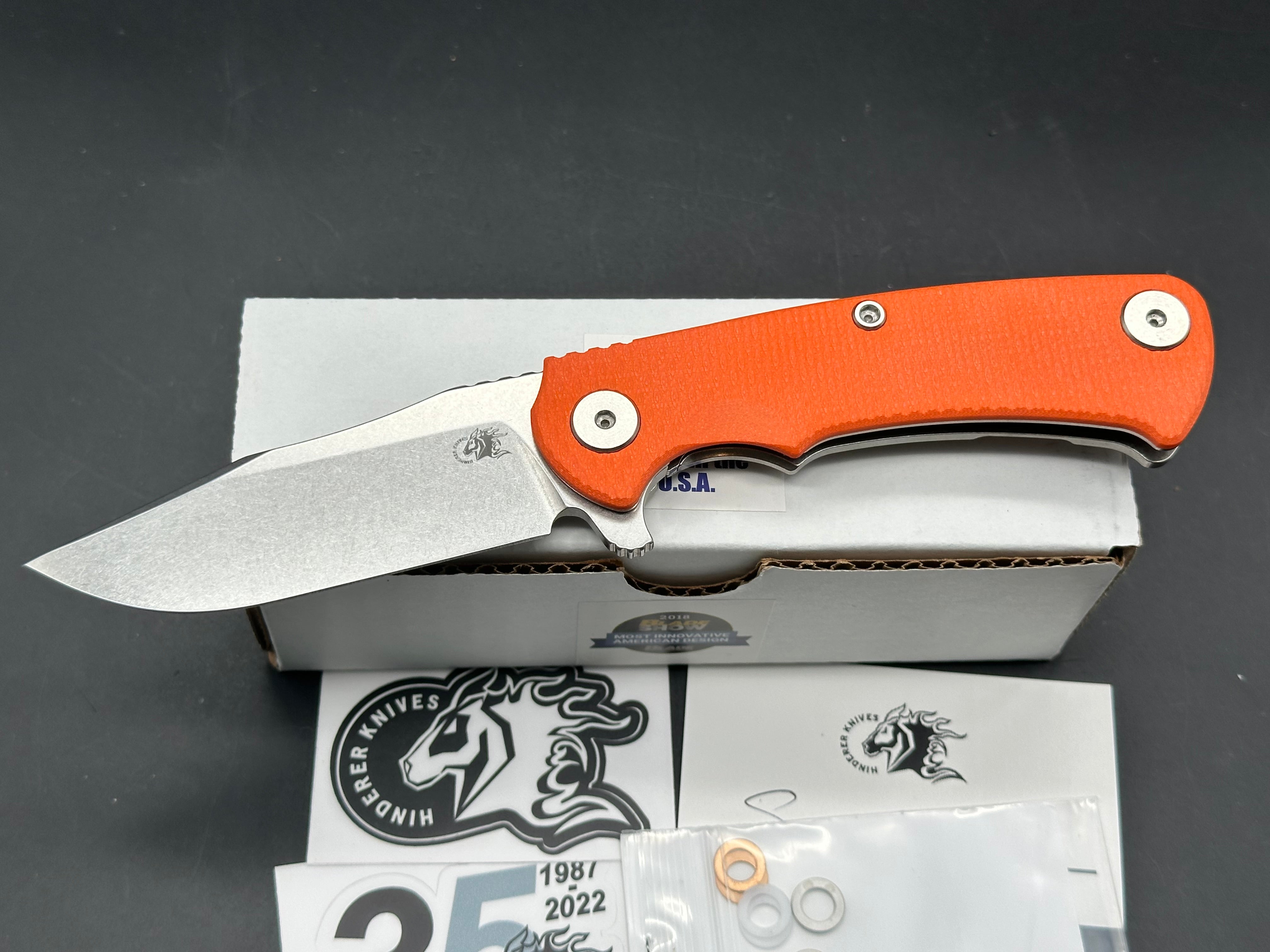 Hinderer Project X Folding Knife - Orange G10 Handle & Magnacut Blade | EDC, Camping, Survival Gear