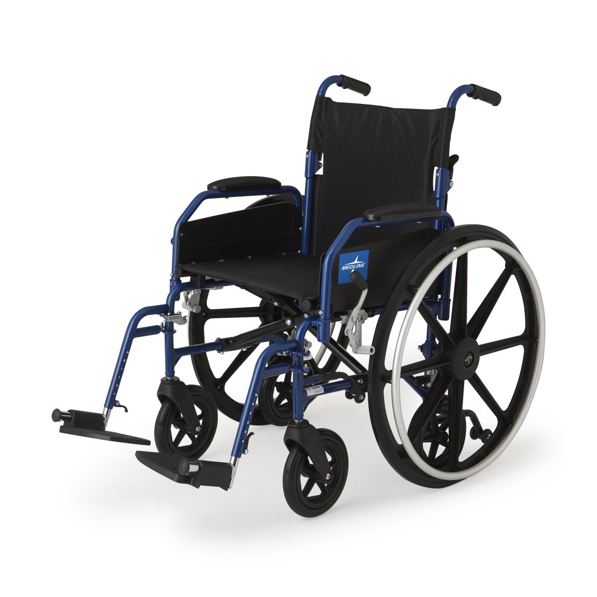 Hybrid Wheelchair - Standard & Transport Combo with Removable Desk Arms & Adjustable Leg Rests | Ideal for Home, Hospital & Travel Use