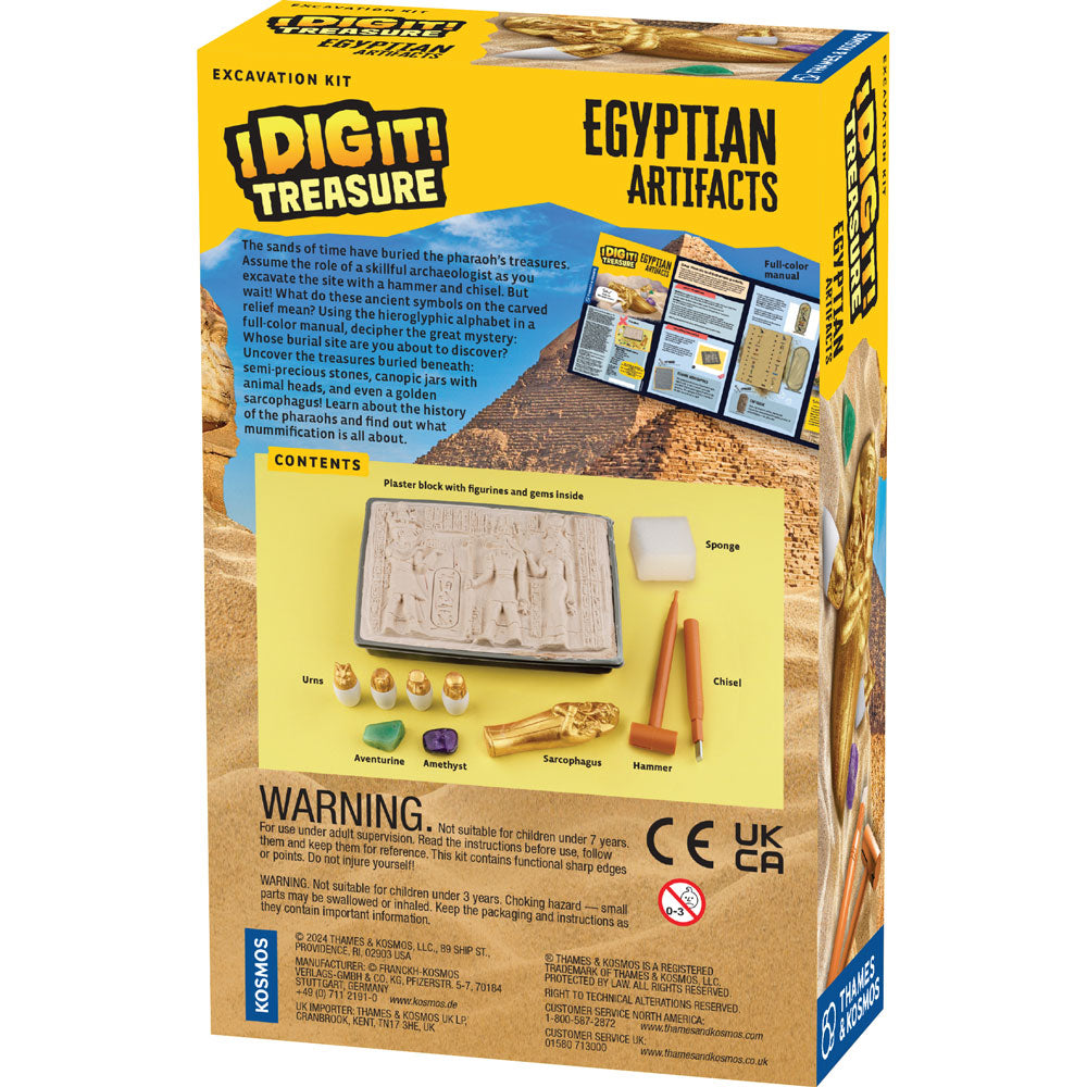 Dig & Discover Egyptian Artifacts - Authentic Treasure Hunting Kit for Kids & Adults - Perfect for Archaeology Parties, Classroom Activities & Family Game Nights