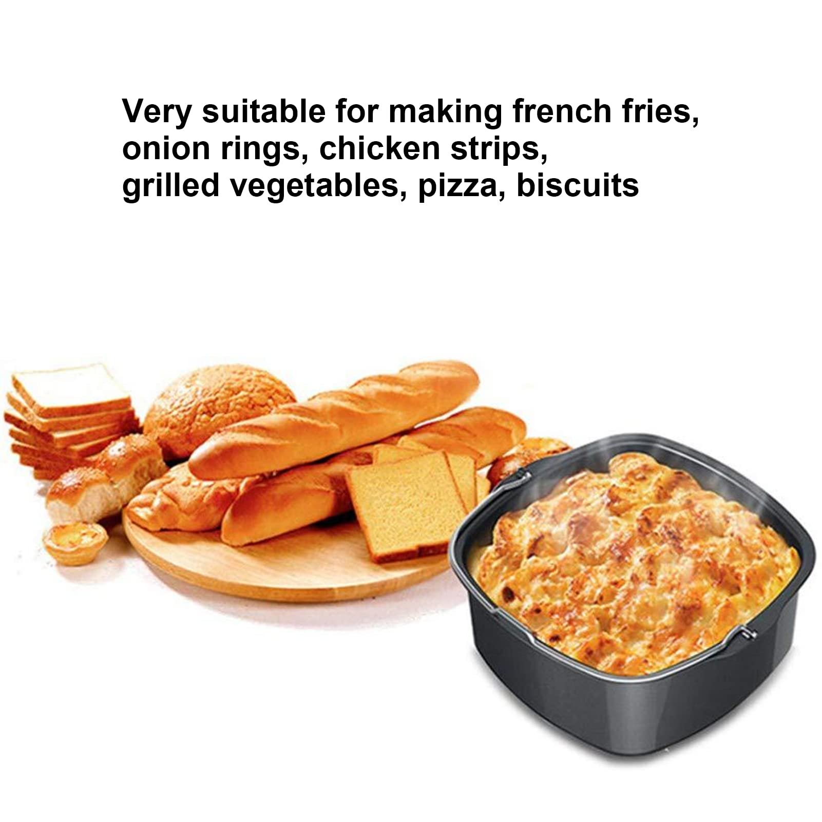 Non-Stick Air Fryer Baking Accessories Set - 17-18CM Cake Mold for Philips HD9925 HD9860 HD9905 - Perfect for Baking Cupcakes, Muffins & Brownies in Air Fryer