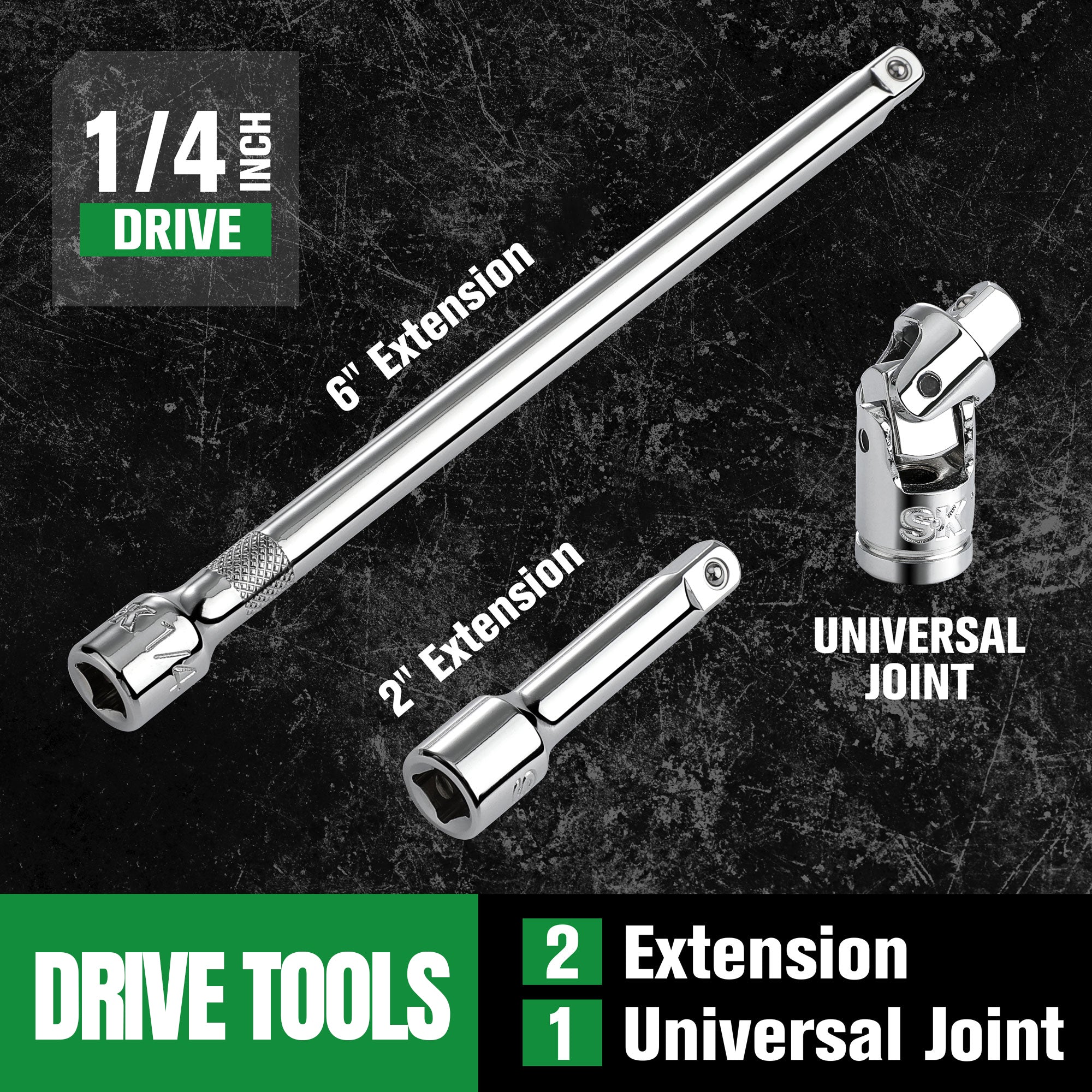 1/4 Inch Drive 52-Piece 6-Point Shallow & Deep SAE & Metric Chrome Socket Set - Perfect for Automotive Repair, DIY Projects, and Home Maintenance