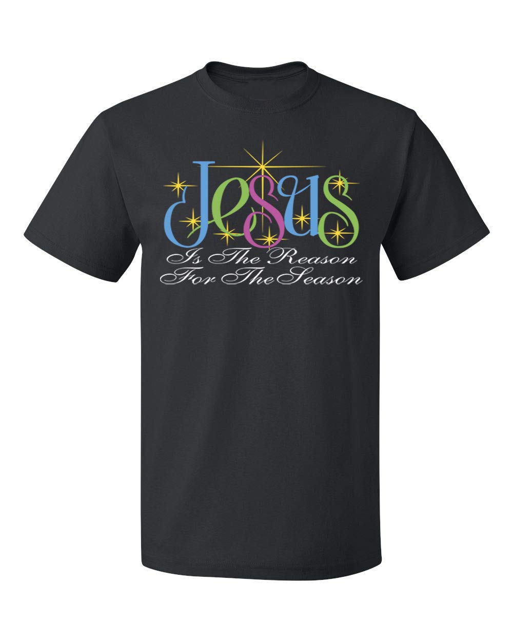 Jesus is The Reason for The Season Men's Christian T-Shirt - Soft Cotton Crew Neck Tee for Church, Bible Study & Christmas Celebrations