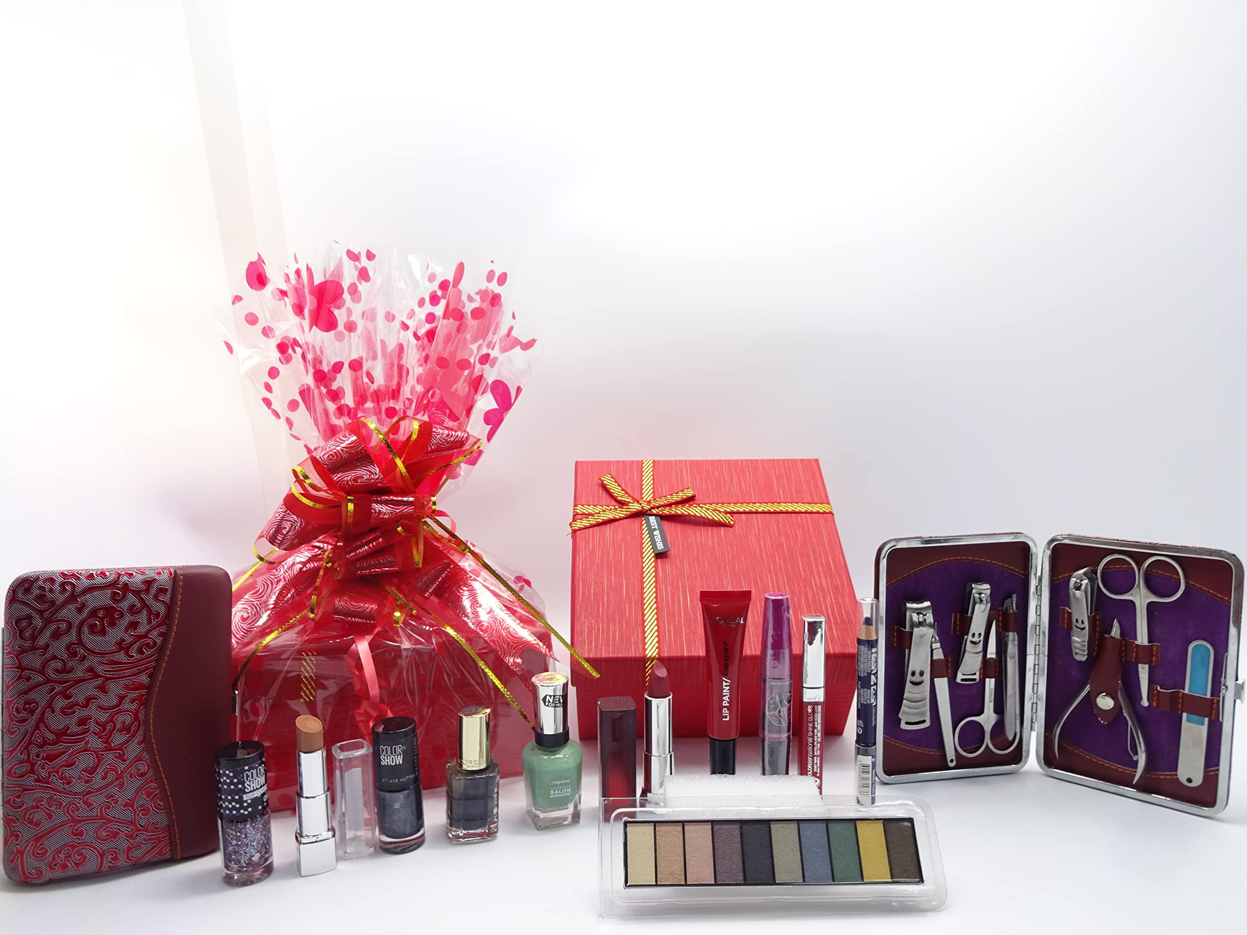 Premium Beauty Gift Set for Women - Makeup & Manicure Kit with Cosmetic Pouch | Perfect for Birthday, Anniversary & Self-Care Gifts | Salon-Quality Makeup Bundle & Nail Care Tools