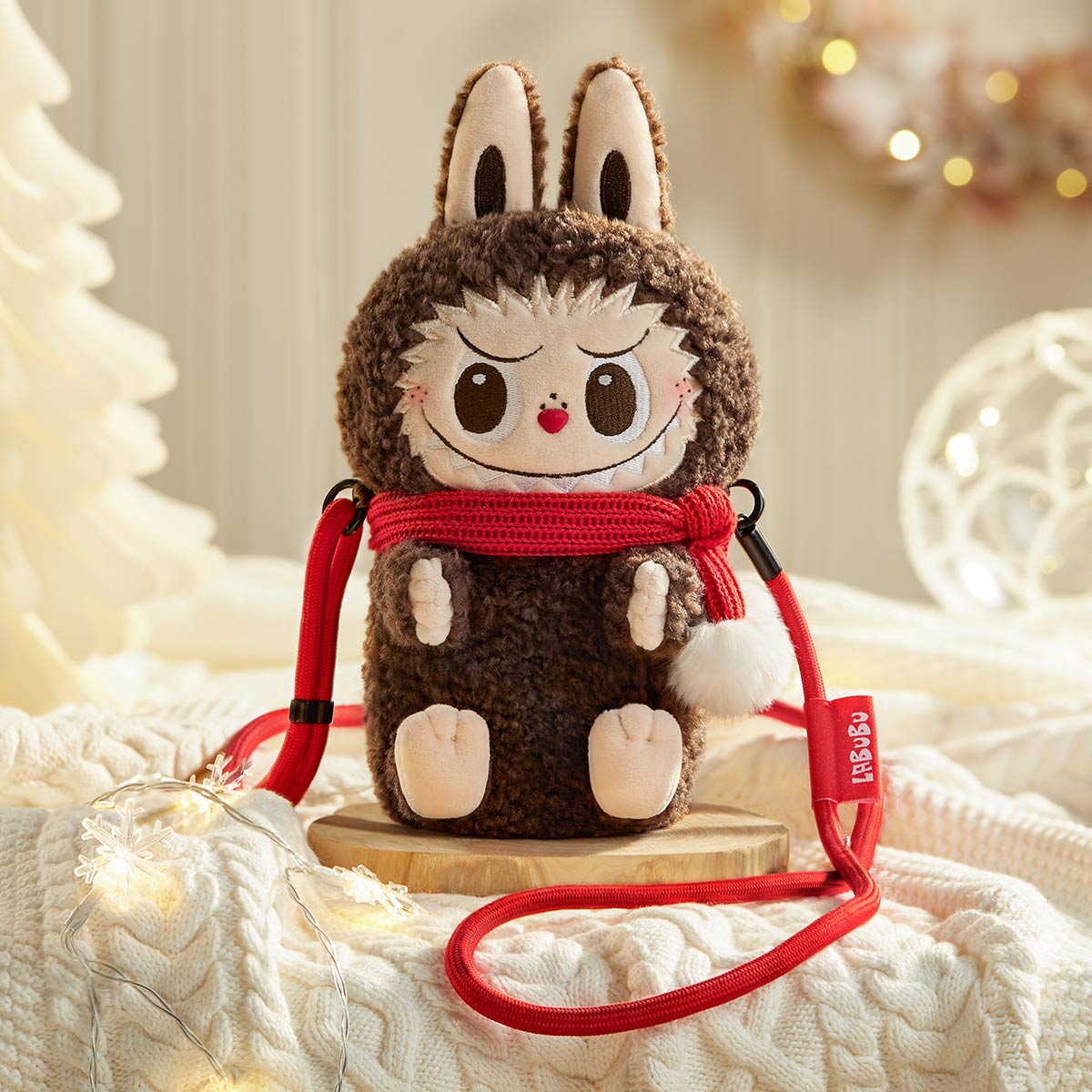 POP MART THE MONSTERS Classic Series Plush Doll Shoulder Bag - Cute Kawaii Stuffed Animal Backpack for Girls & Women | Perfect for School, Travel, Cosplay and Anime Conventions