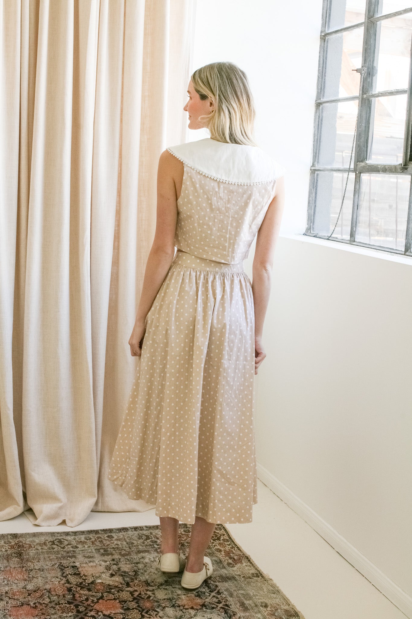 Polka Dot Women's Outfit Set - Stylish Casual Dress & Top Matching Set for Spring Summer | Perfect for Office, Date Night & Vacation Outfits