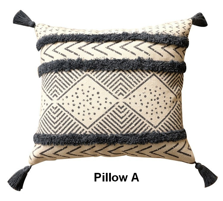 Bohemian Geometric Modern Decorative Sofa Pillow Covers - Oriental Square Throw Pillows for Couch, Living Room & Dining Room Decor - Perfect for Home, Office, and Wedding Decorations