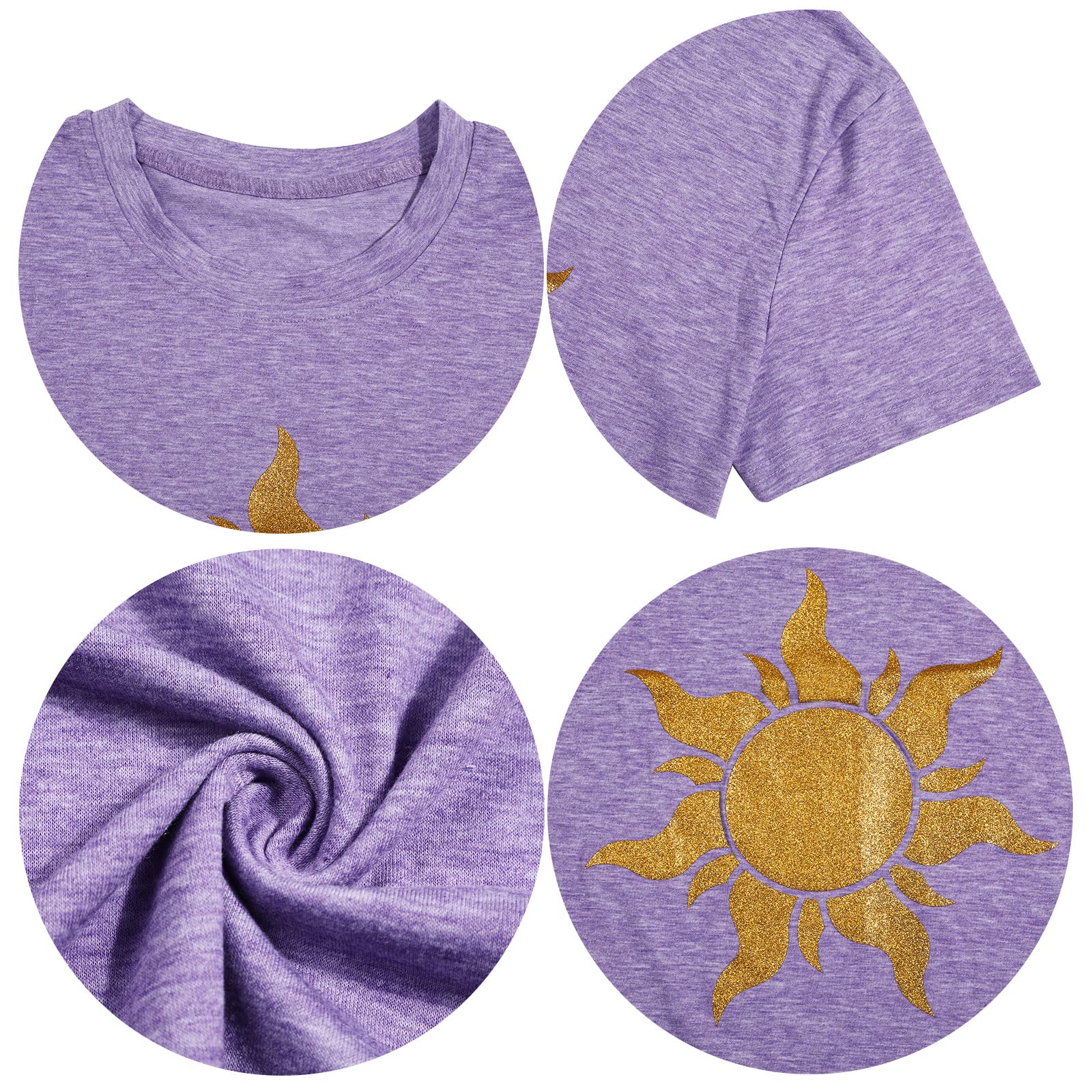 Women's Magical Sun Print T-Shirt | Cute Sunshine Graphic Tee | Summer Vacation Short Sleeve Top | Perfect for Beach Outings & Casual Wear