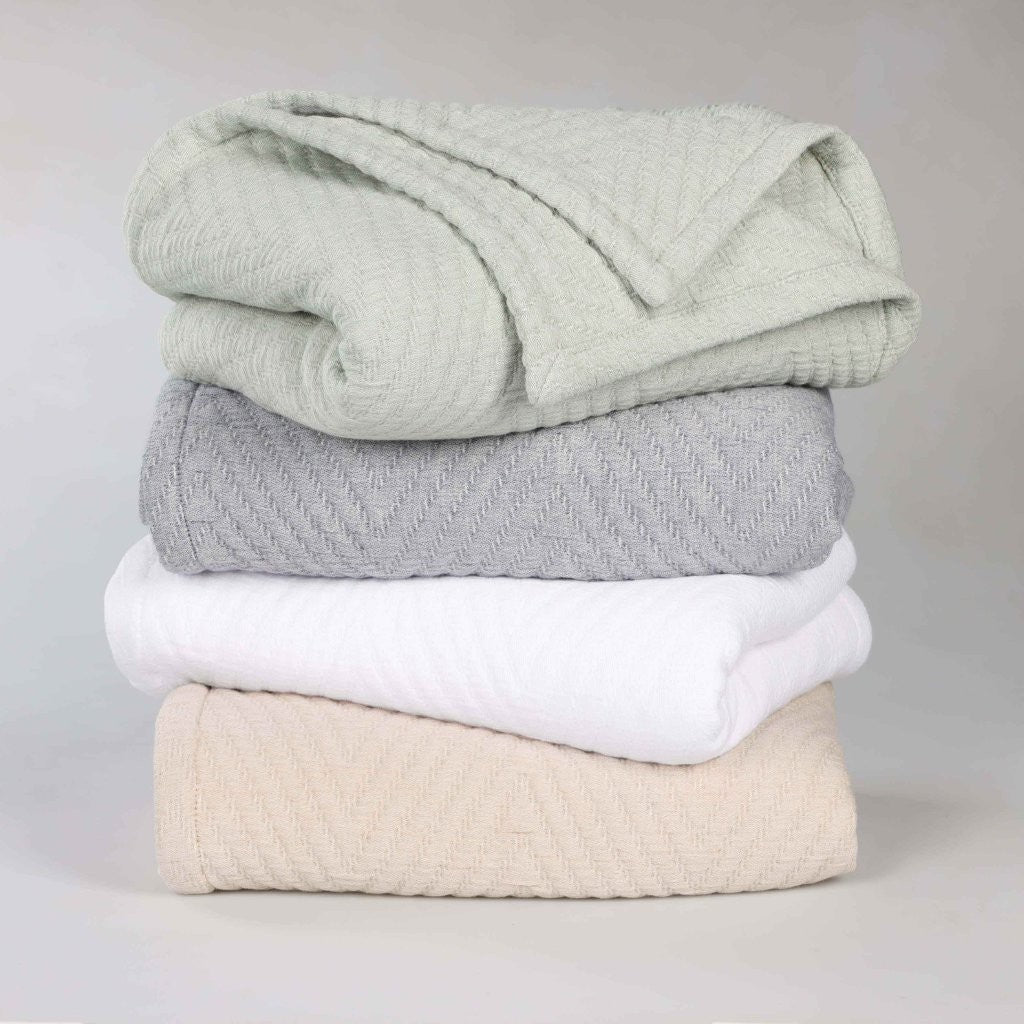 Premium Aswan Cotton Medium Weight Chevron Woven Coverlet - Soft & Breathable Bedspread for All Seasons - Perfect for Master Bedroom, Guest Room, or Dorm Decor