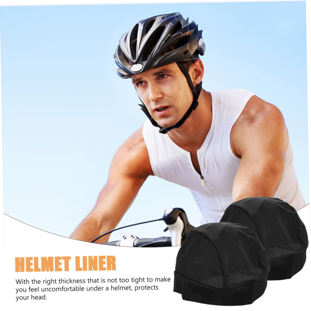 Toddmomy Unisex Helmet Liner Hat 2 Pack - Breathable, Stretchy Skull Cap for Sports & Outdoor Activities - UV Protection for Adults - Perfect for Cycling, Running, and Motorcycling