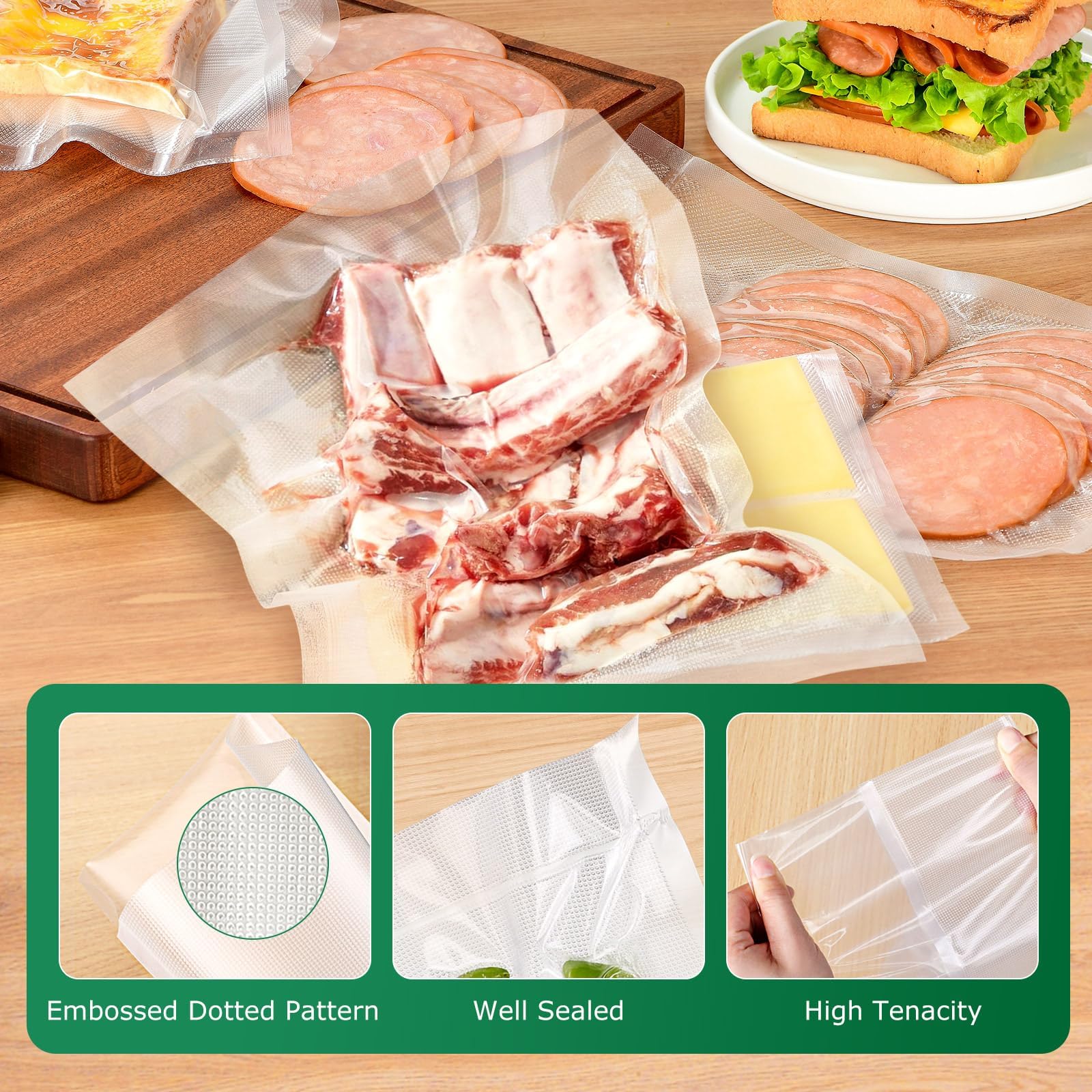 FRESKO BPA Free Vacuum Sealer Bags 150 Count - Gallon (11