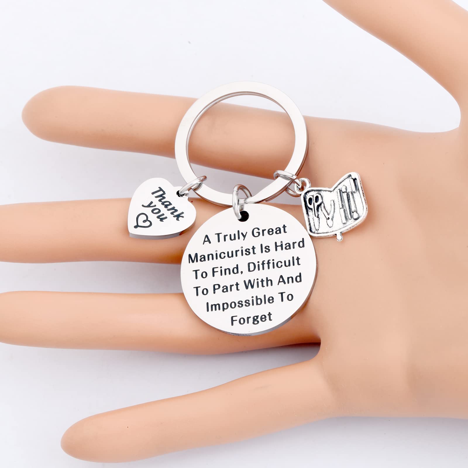 PLITI Nail Technician Keychain - Perfect Manicurist Graduation Gift for Nail Artists & Salon Owners - Ideal for Beauty School Graduates, Nail Bosses & Cosmetology Professionals