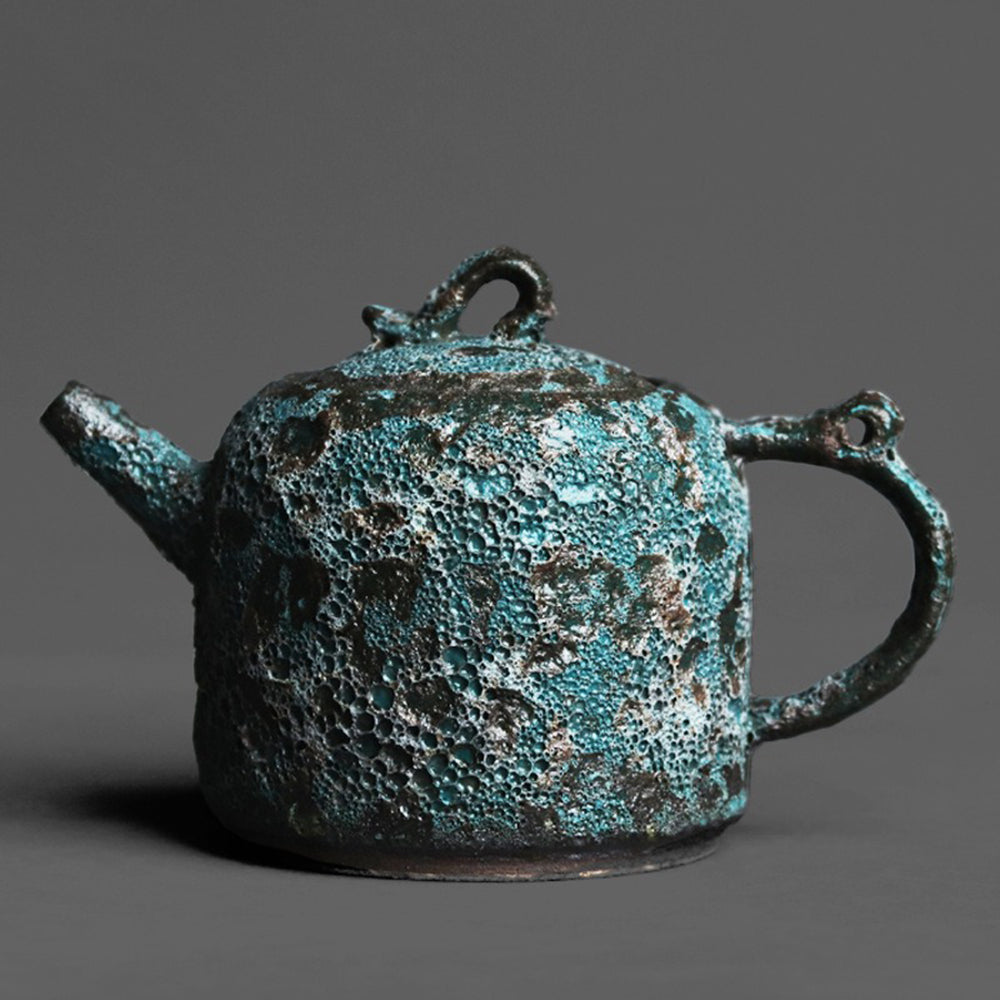 Vintage Bronze Wormhole Teapot - Handcrafted Chinese Yixing Clay Teapot for Gongfu Tea Ceremony | Perfect for Tea Lovers, Collectors & Home Decor
