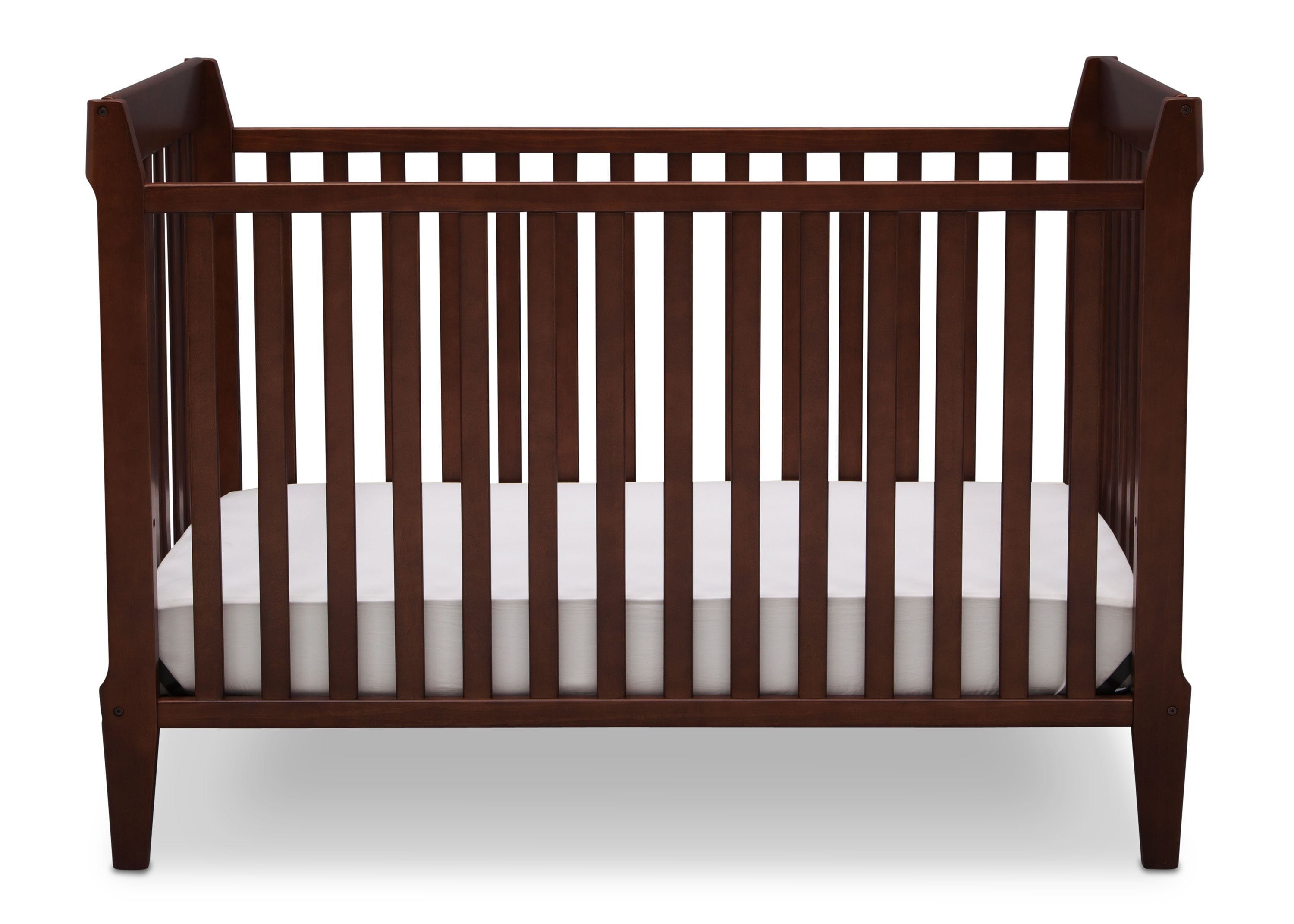 Mid Century Modern 5-in-1 Convertible Baby Crib - Classic Wooden Nursery Furniture for Newborn to Toddler Bed | Perfect for Small Spaces & Modern Nursery Decor