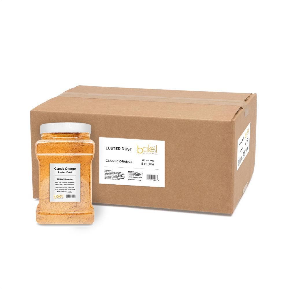 Wholesale Classic Orange Luster Dust for Cake Decorating - Edible Food Glitter for Baking, Cookies, Cupcakes & DIY Crafts