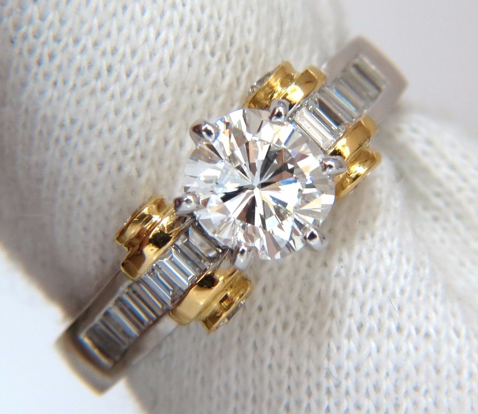 GIA Certified 2.41 Carat Natural Cushion Cut Baguette Diamond Ring in Platinum E/VS2 - Perfect for Engagement, Wedding & Anniversary Gifts