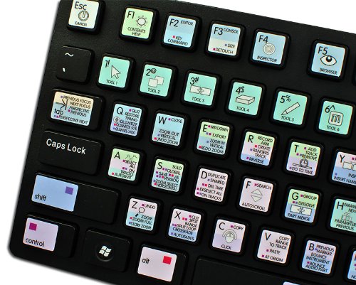 4Keyboard Studio ONE Galaxy Series Shortcut Keyboard Stickers - 12x12 Inch Size for Mac & PC - Perfect for Music Producers & Studio Work