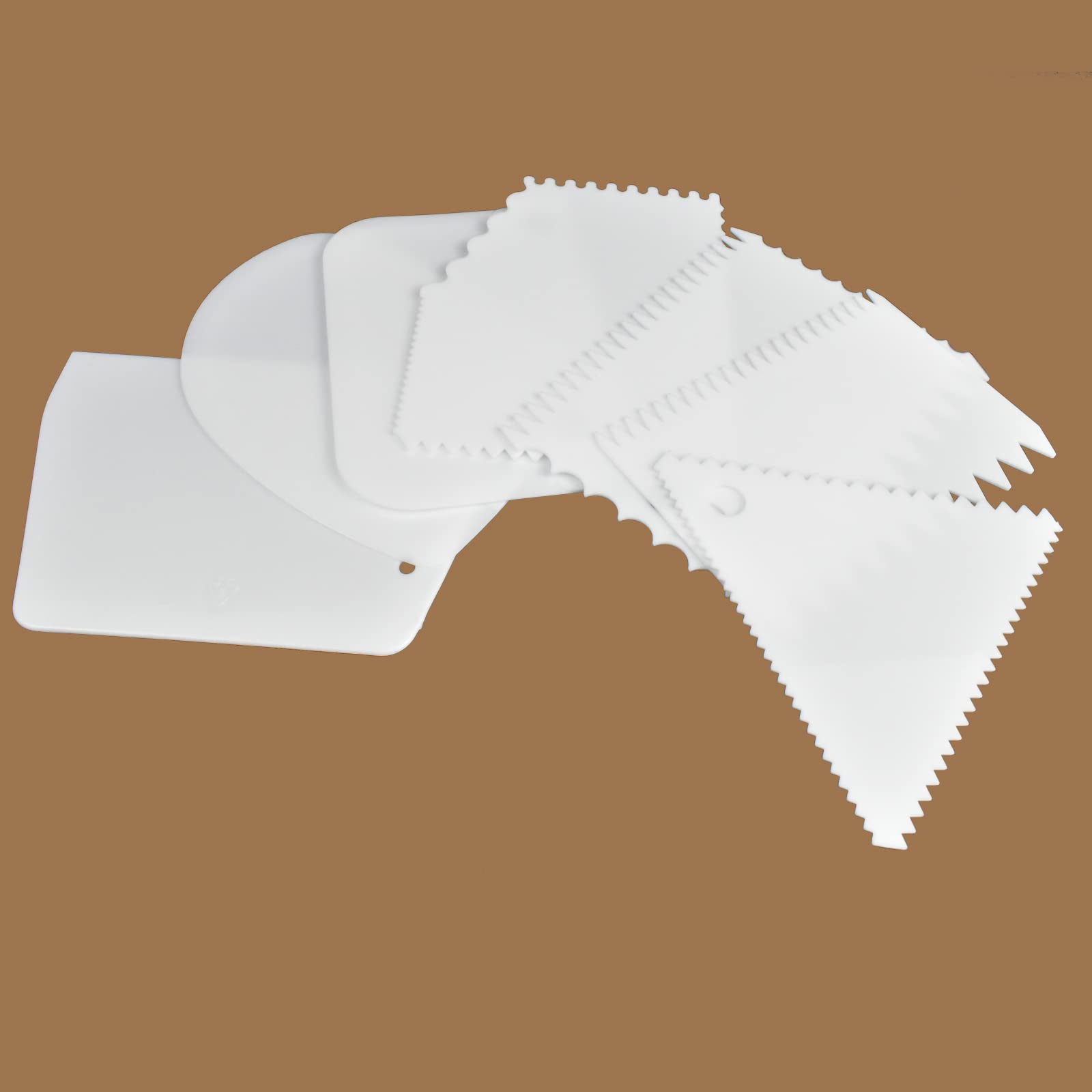 7-Piece Cake Decorating Tools Set - Flexible Dough Scraper, Bowl Scraper & Icing Smoother for Baking Cakes, Bread & Pastries | Perfect for Home Bakers & Professional Chefs