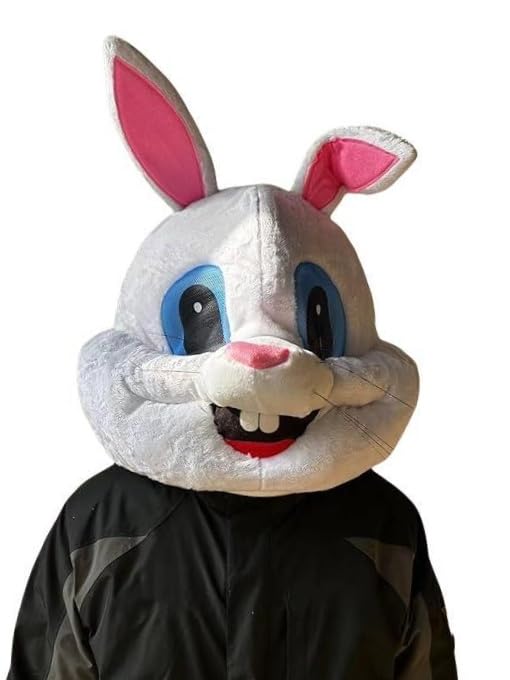 Cute Plush Bunny Costume for Adults & Kids - Easter Bunny Animal Mask Headpiece for Halloween, Cosplay, and Party Mascot (Brown) | Perfect for Easter Celebrations, Halloween Costume Parties, and Themed Events