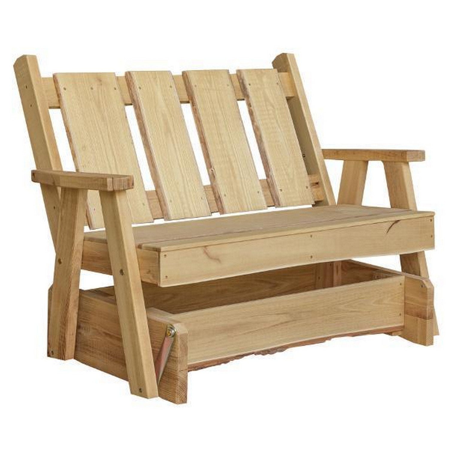 Timberland Garden Bench by A&L Furniture - Outdoor Wooden Bench for Patio, Garden, and Backyard - Durable & Weather-Resistant for Year-Round Use