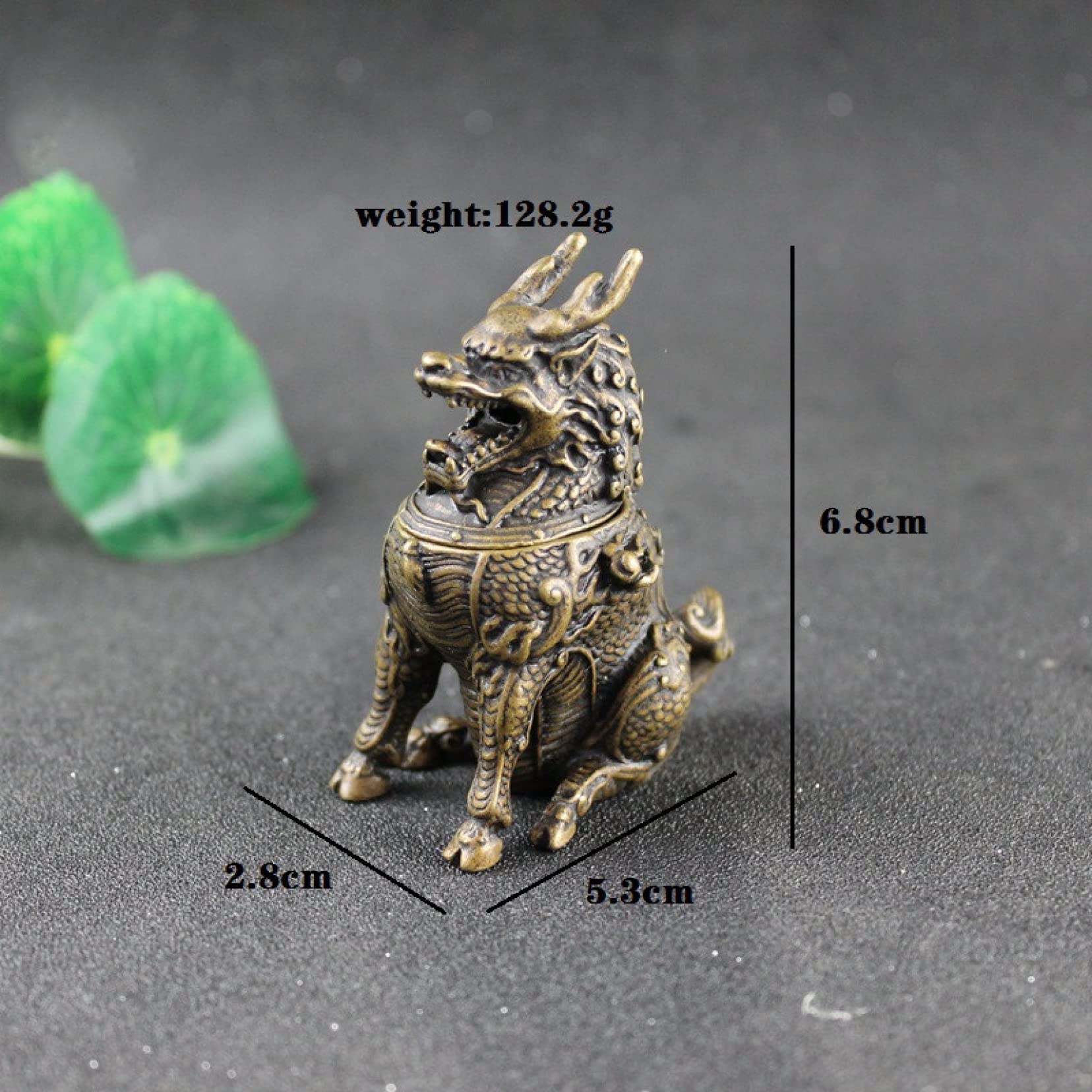 KKONION Bronze Backflow Incense Burner - Creative Kirin Statue Home & Office Decor, Dragon Incense Holder Censer for Meditation, Yoga, and Relaxation Spaces