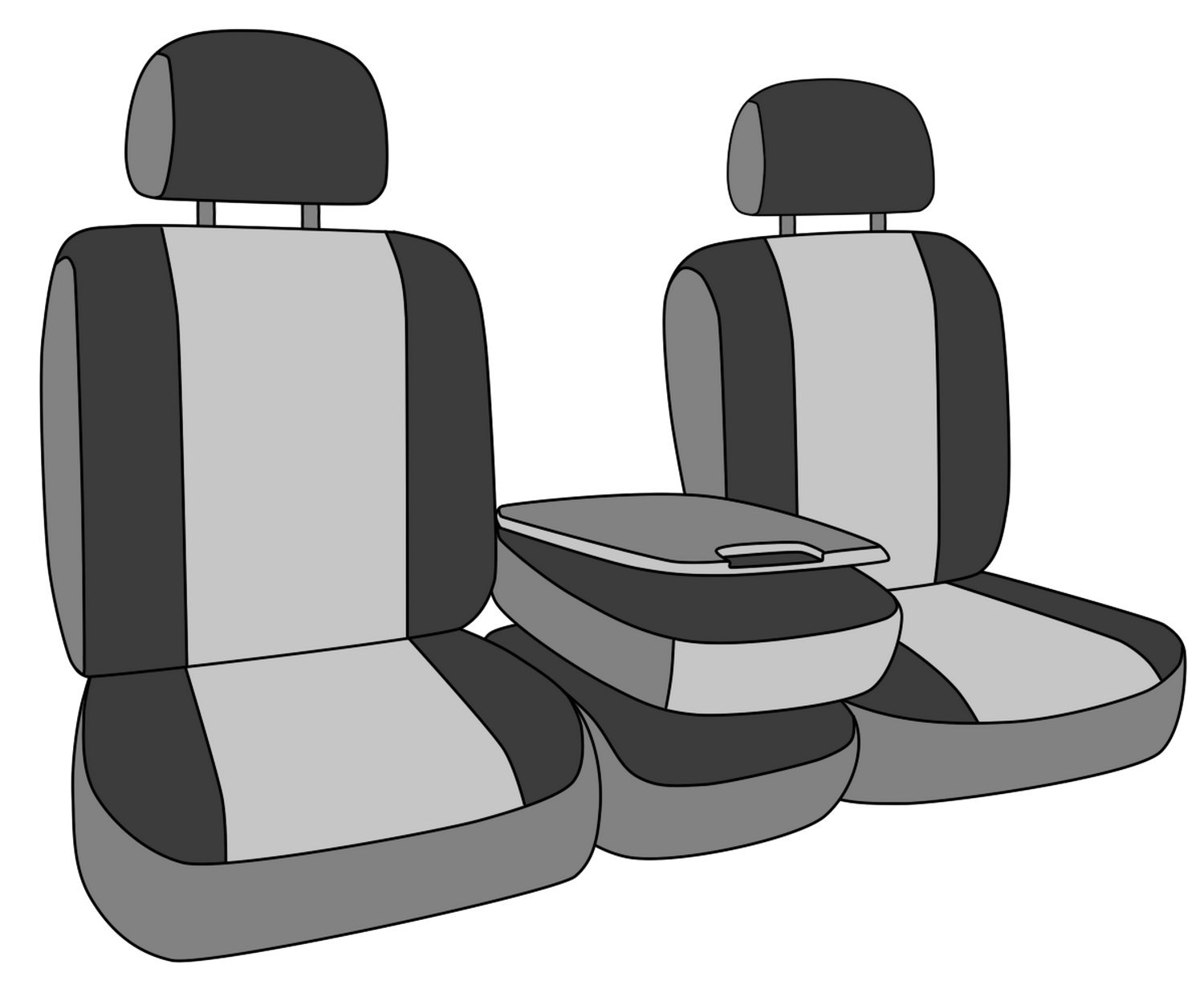 Durable Waterproof Car Seat Covers for 2013-2024 Ram 1500-5500 Trucks - Charcoal Gray Front 40/20/40 Split Bench Seat Protectors - Easy Installation with Premium DuraPlus Fabric - Perfect for Work Trucks, Off-Roading & Daily Commuting (1 Set)