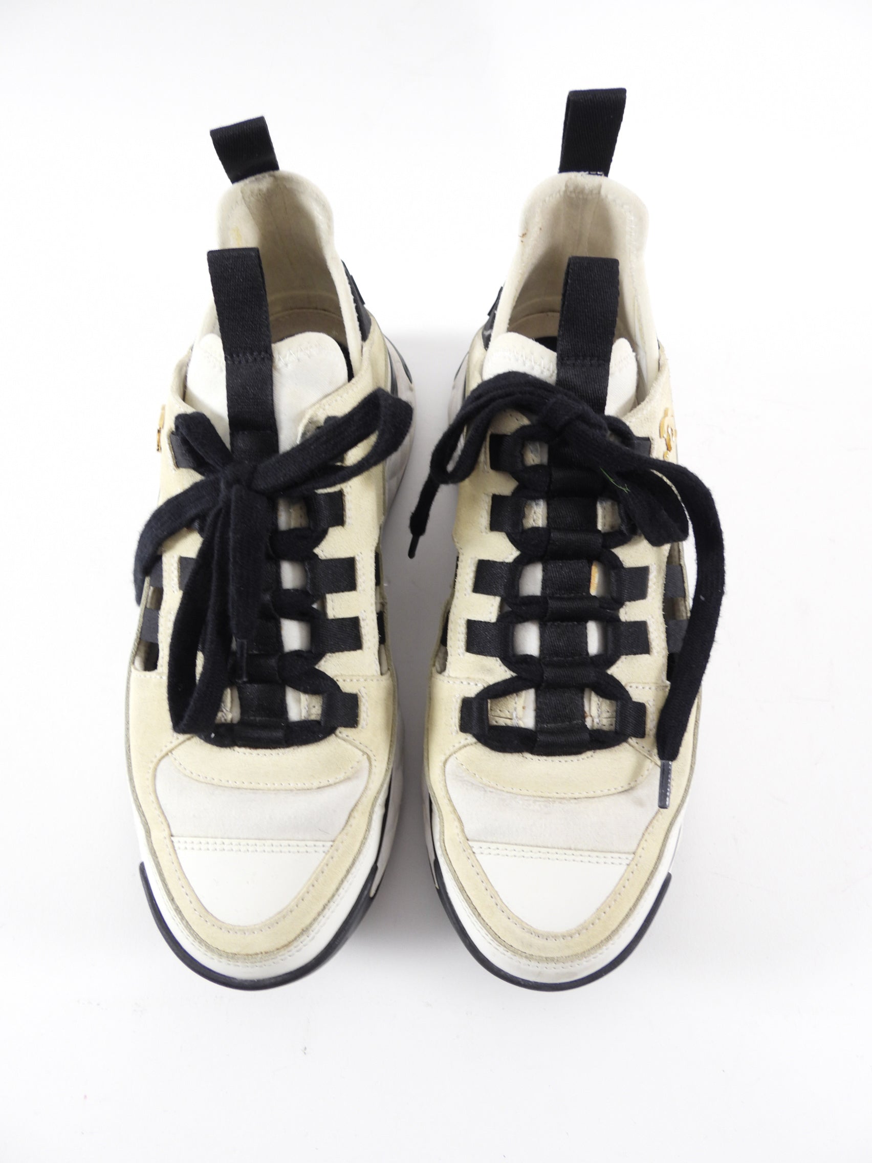 Chanel Interlocking CC Logo Suede Sneakers for Women - Size 36 | Luxury Fashion Sneakers for Casual Wear, Office & Date Night Outfits