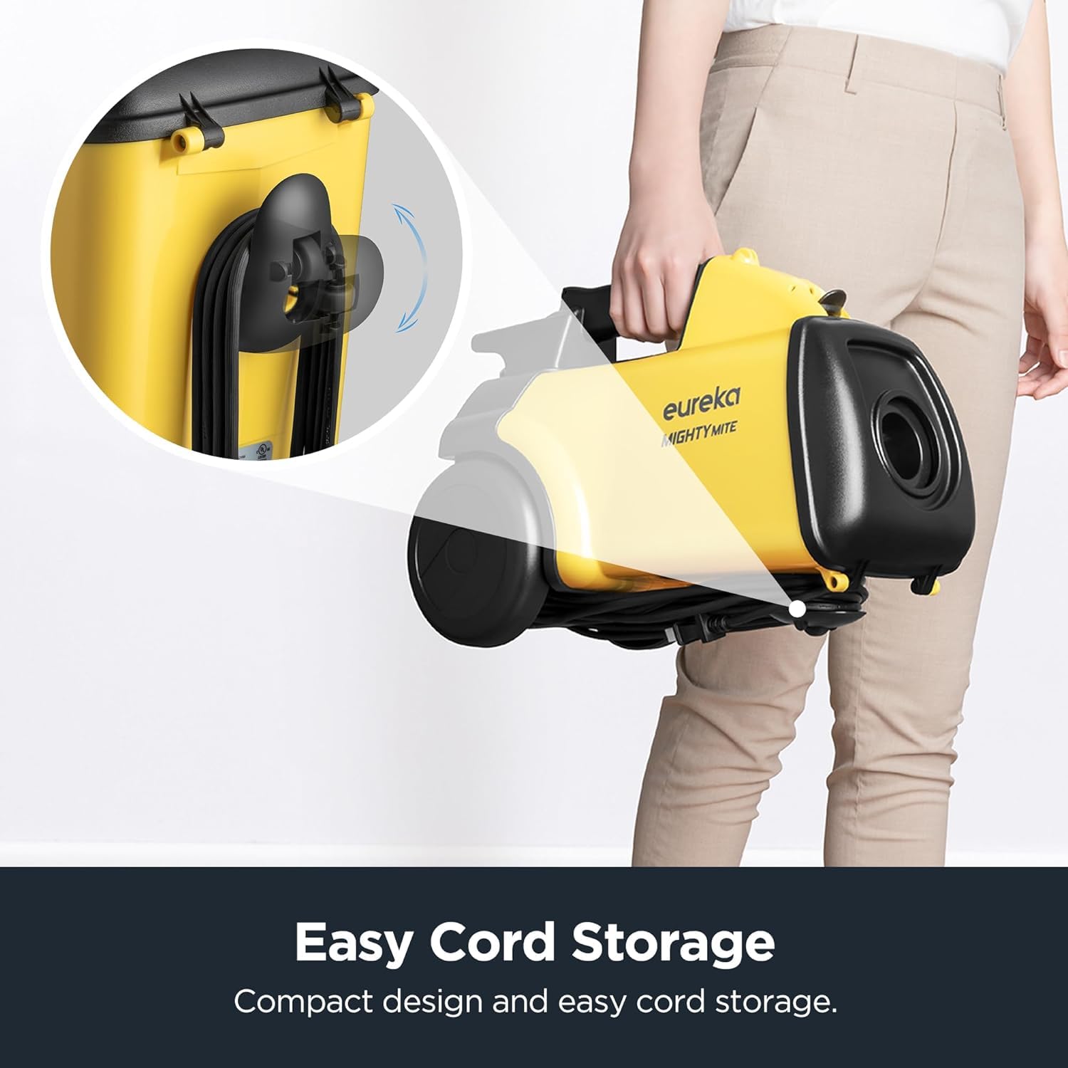 Eureka 3670G Lightweight Powerful Canister Vacuum Cleaner for Pets, Carpets & Hard Floors - Ideal for Home Cleaning, Pet Hair Removal & Allergen Control
